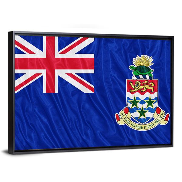 Cayman Islands Flag Canvas Wall Art-5 Horizontal-Gallery Wrap-22" x 12"-Tiaracle