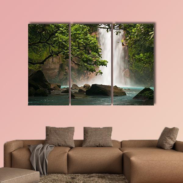 Celestial Waterfall Canvas Wall Art-3 Horizontal-Gallery Wrap-37" x 24"-Tiaracle