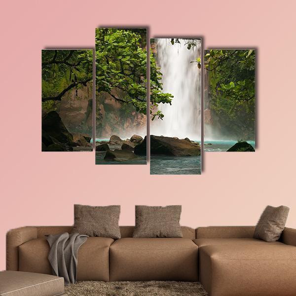 Celestial Waterfall Canvas Wall Art-4 Pop-Gallery Wrap-50" x 32"-Tiaracle