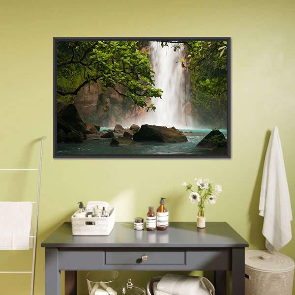 Celestial Waterfall Canvas Wall Art-3 Horizontal-Gallery Wrap-25" x 16"-Tiaracle