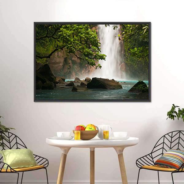 Celestial Waterfall Canvas Wall Art-3 Horizontal-Gallery Wrap-25" x 16"-Tiaracle