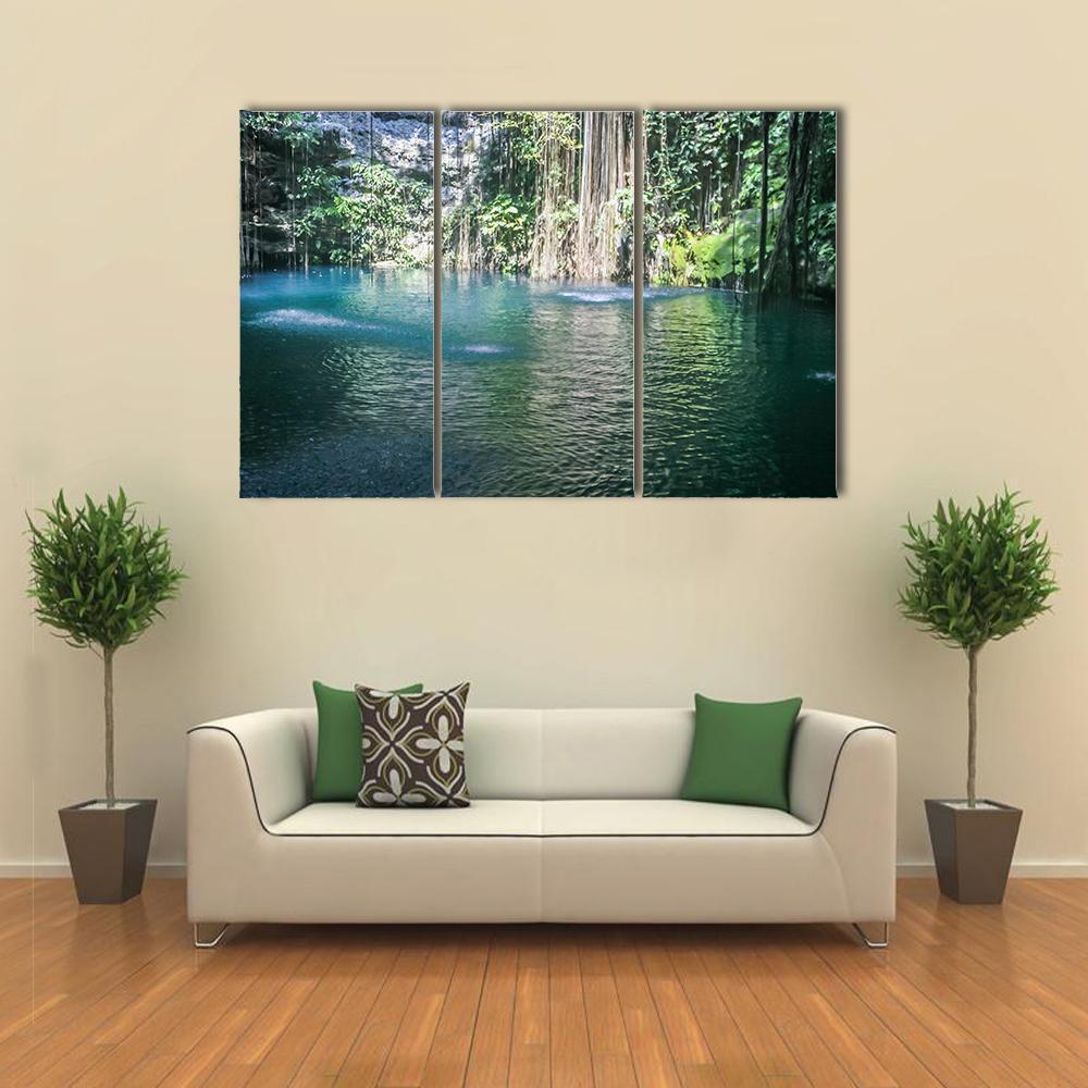 Cenotes Canvas Wall Art-3 Horizontal-Gallery Wrap-37" x 24"-Tiaracle
