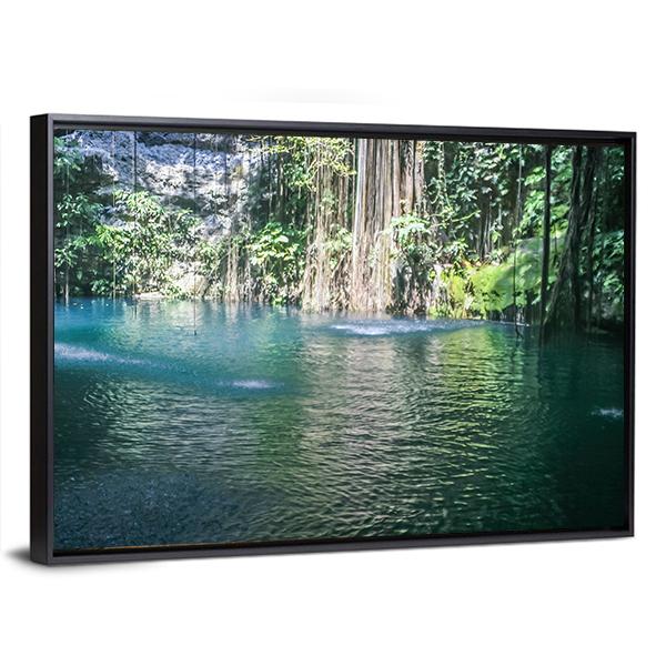 Cenotes Canvas Wall Art-3 Horizontal-Gallery Wrap-25" x 16"-Tiaracle