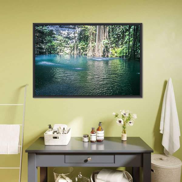 Cenotes Canvas Wall Art-3 Horizontal-Gallery Wrap-25" x 16"-Tiaracle