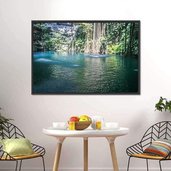 Cenotes Canvas Wall Art-3 Horizontal-Gallery Wrap-25" x 16"-Tiaracle