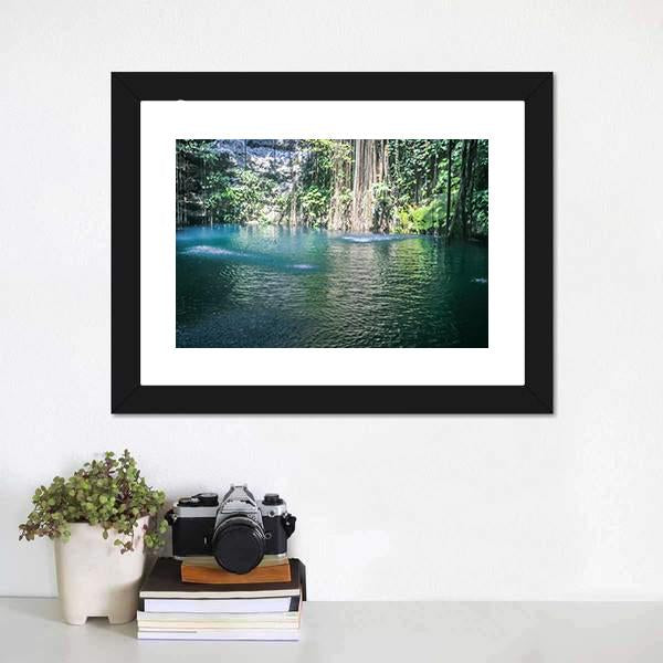 Cenotes Canvas Wall Art-1 Piece-Framed Print-20" x 16"-Tiaracle