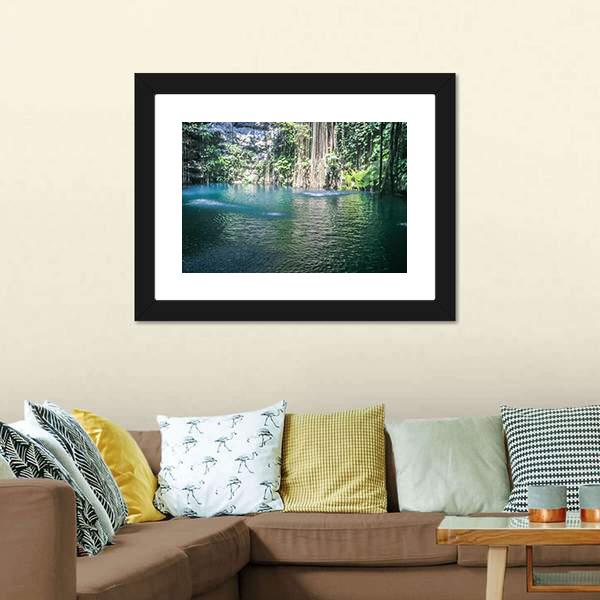 Cenotes Canvas Wall Art-3 Horizontal-Gallery Wrap-25" x 16"-Tiaracle