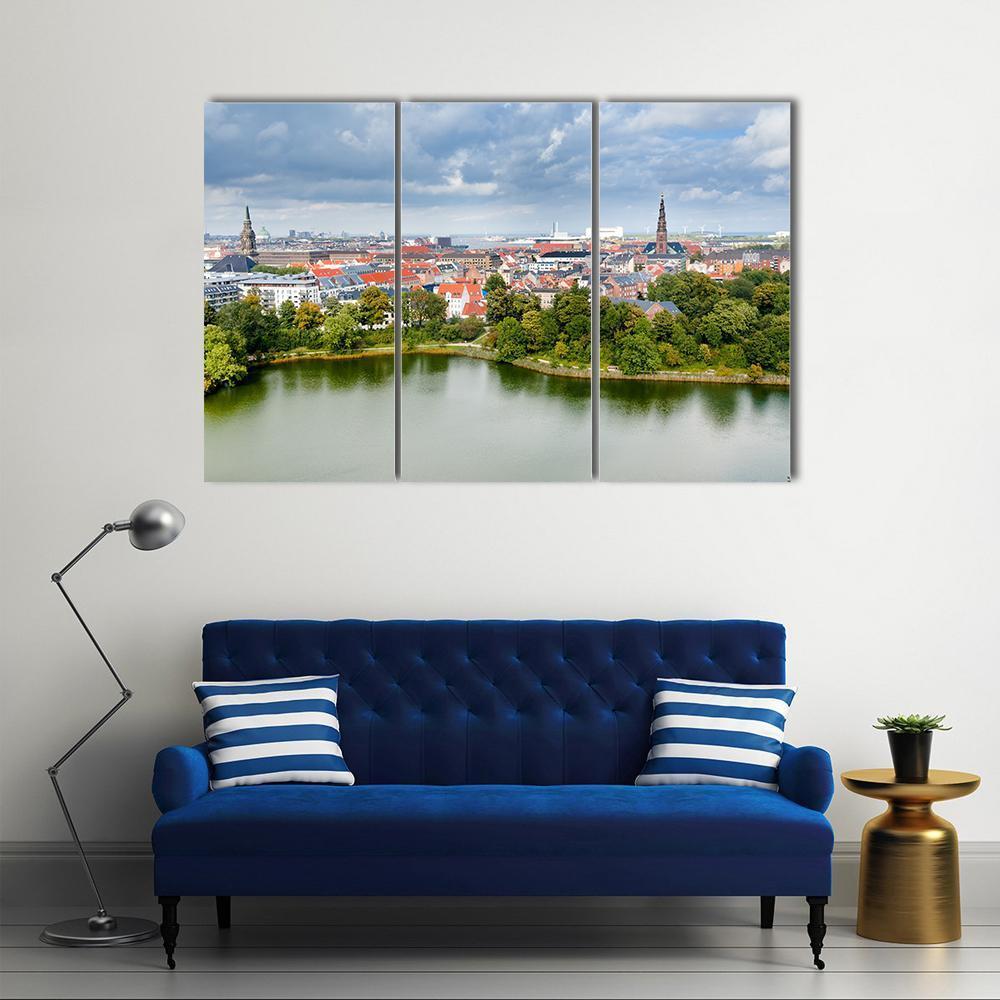 Center Of Copenhagen Canvas Wall Art-3 Horizontal-Gallery Wrap-37" x 24"-Tiaracle