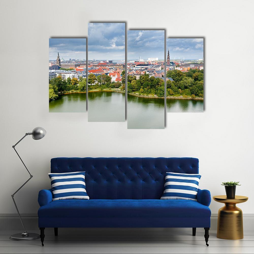 Center Of Copenhagen Canvas Wall Art-4 Pop-Gallery Wrap-50" x 32"-Tiaracle