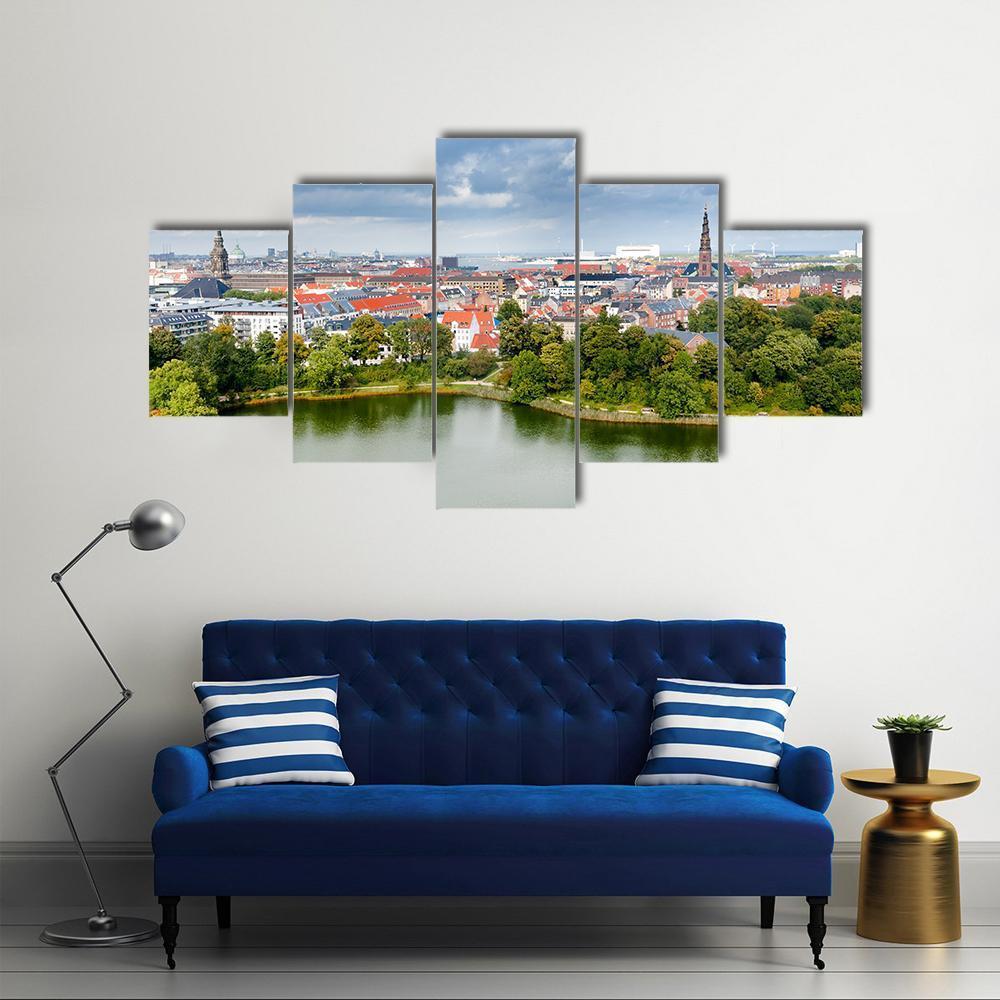 Center Of Copenhagen Canvas Wall Art-5 Star-Gallery Wrap-62" x 32"-Tiaracle
