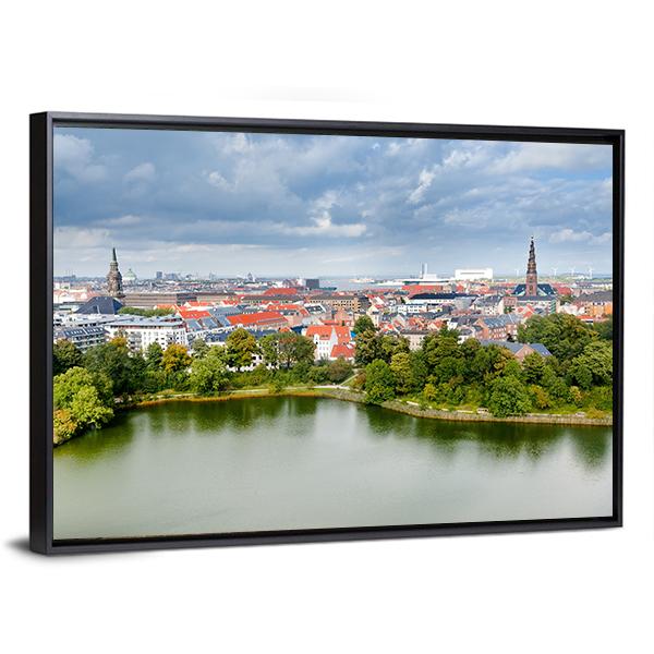Center Of Copenhagen Canvas Wall Art-3 Horizontal-Gallery Wrap-25" x 16"-Tiaracle