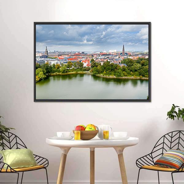 Center Of Copenhagen Canvas Wall Art-3 Horizontal-Gallery Wrap-25" x 16"-Tiaracle