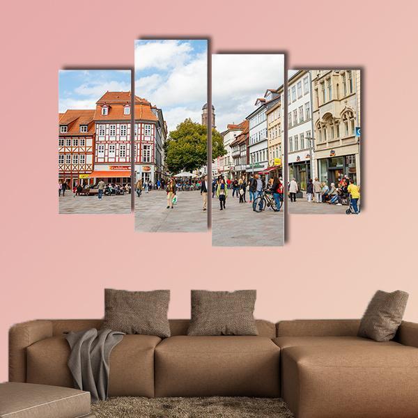 Goettingen Old Town Canvas Wall Art-4 Pop-Gallery Wrap-50" x 32"-Tiaracle