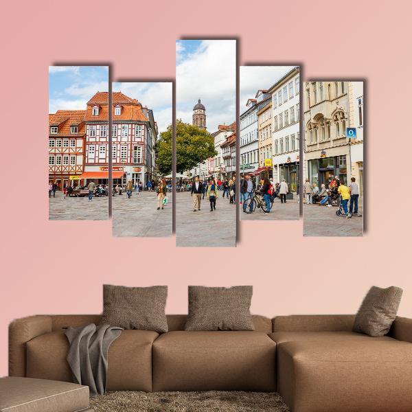 Goettingen Old Town Canvas Wall Art-5 Pop-Gallery Wrap-47" x 32"-Tiaracle