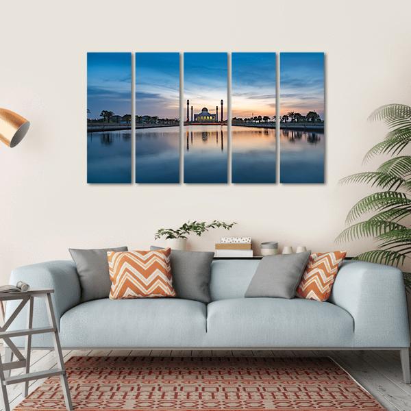 Central Mosque Of Songkhla Canvas Wall Art-5 Horizontal-Gallery Wrap-22" x 12"-Tiaracle