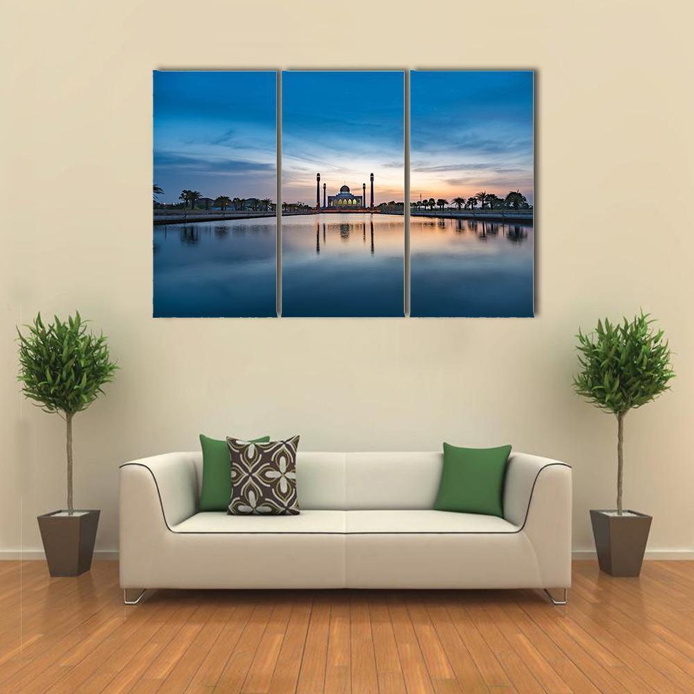 Central Mosque Of Songkhla Canvas Wall Art-3 Horizontal-Gallery Wrap-37" x 24"-Tiaracle