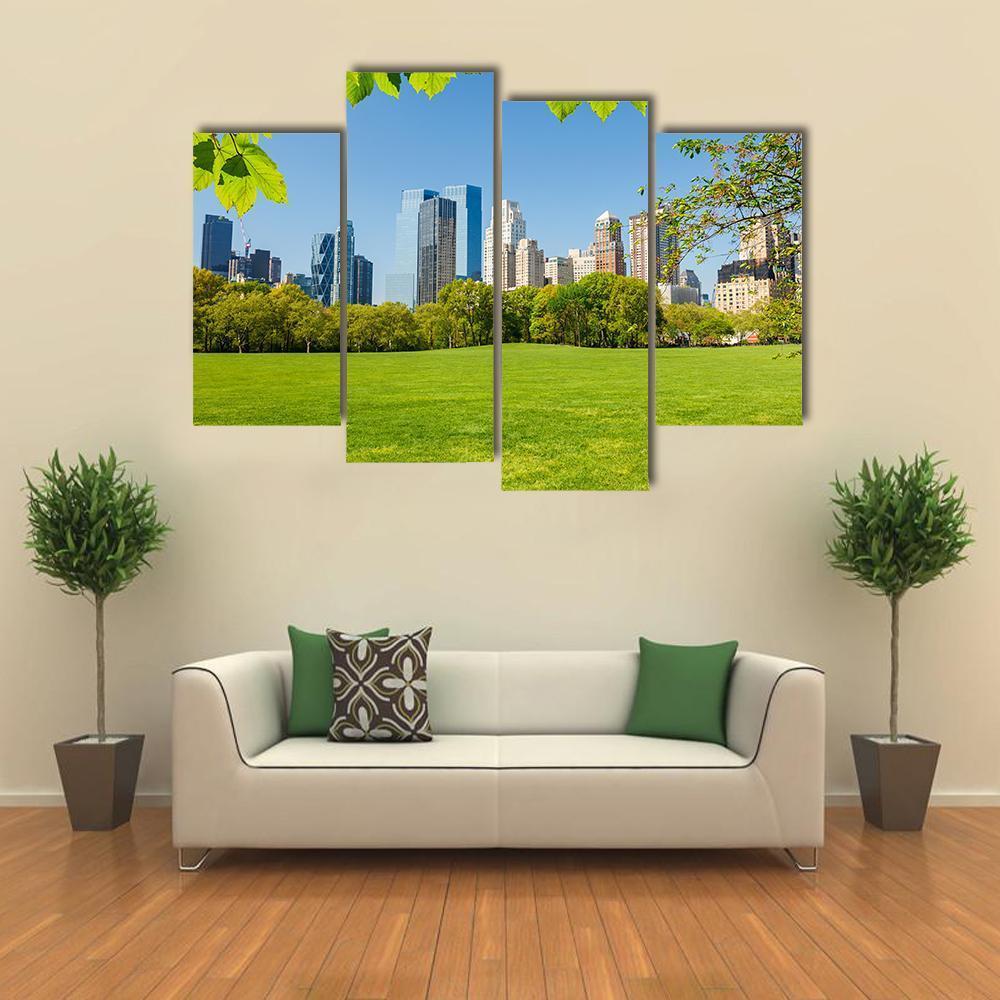 Central Park NY Canvas Wall Art-4 Pop-Gallery Wrap-50" x 32"-Tiaracle