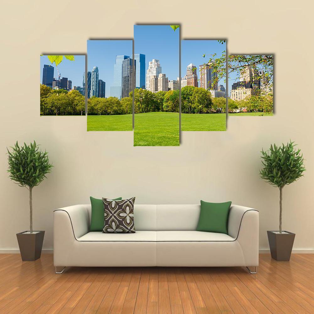 Central Park NY Canvas Wall Art-5 Star-Gallery Wrap-62" x 32"-Tiaracle