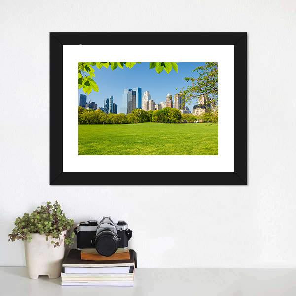 Central Park NY Canvas Wall Art-1 Piece-Framed Print-20" x 16"-Tiaracle