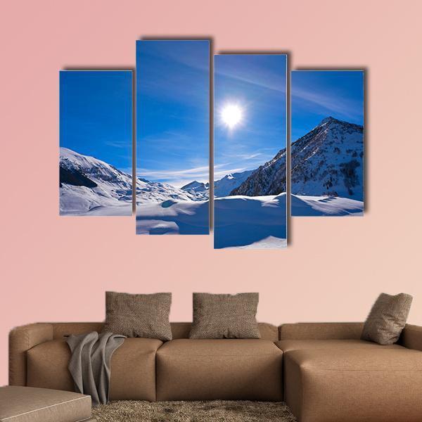 Cerler Ampriu Mountain Canvas Wall Art-4 Pop-Gallery Wrap-50" x 32"-Tiaracle