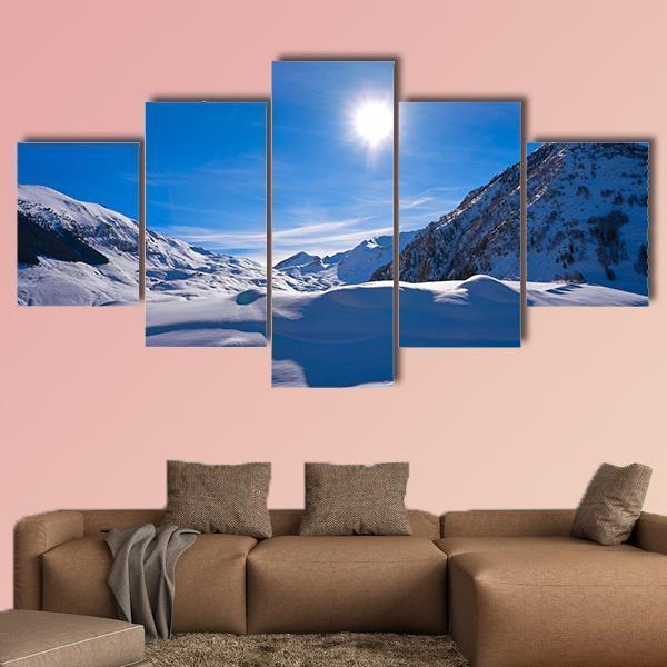 Cerler Ampriu Mountain Canvas Wall Art-5 Star-Gallery Wrap-62" x 32"-Tiaracle