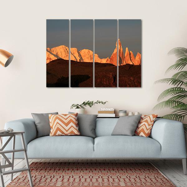 Cerro Torre At Sunrise Canvas Wall Art-4 Horizontal-Gallery Wrap-34" x 24"-Tiaracle