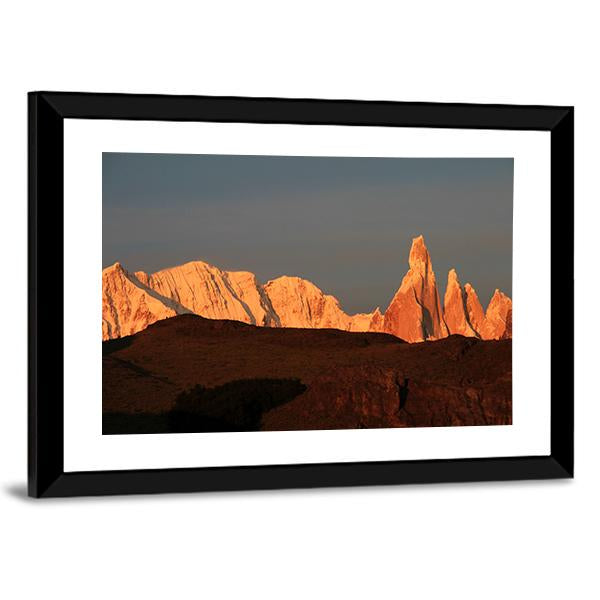 Cerro Torre At Sunrise Canvas Wall Art-3 Horizontal-Gallery Wrap-25" x 16"-Tiaracle