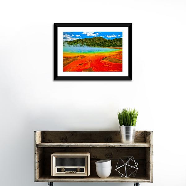 Cerulean Geyser Canvas Wall Art-1 Piece-Framed Print-20" x 16"-Tiaracle