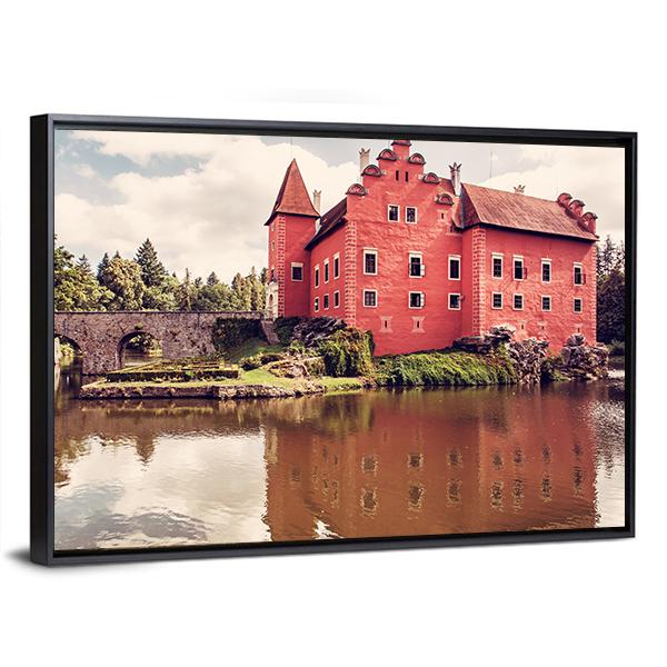 Cervena Lhota Castle Canvas Wall Art-3 Horizontal-Gallery Wrap-25" x 16"-Tiaracle