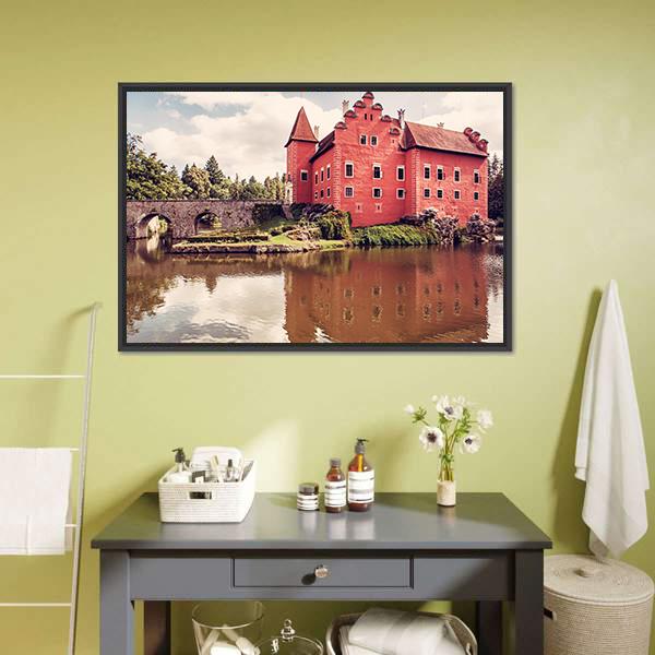 Cervena Lhota Castle Canvas Wall Art-3 Horizontal-Gallery Wrap-25" x 16"-Tiaracle