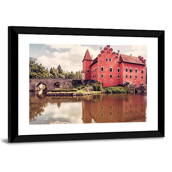 Cervena Lhota Castle Canvas Wall Art-3 Horizontal-Gallery Wrap-25" x 16"-Tiaracle
