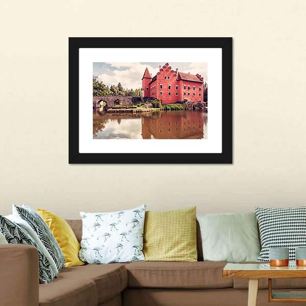 Cervena Lhota Castle Canvas Wall Art-3 Horizontal-Gallery Wrap-25" x 16"-Tiaracle
