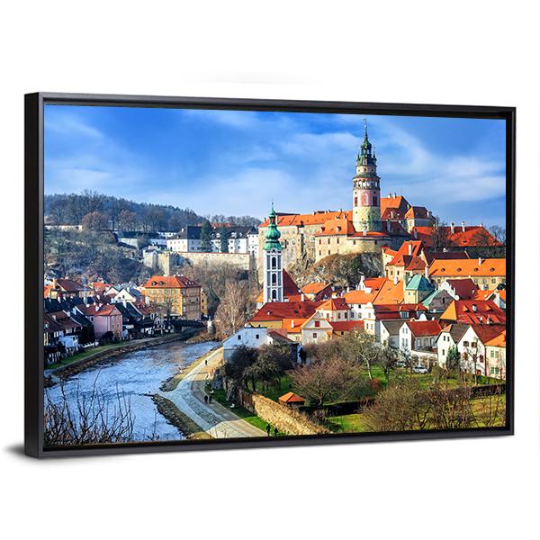Cesky Krumlov Czech Republic Canvas Wall Art-5 Horizontal-Gallery Wrap-22" x 12"-Tiaracle