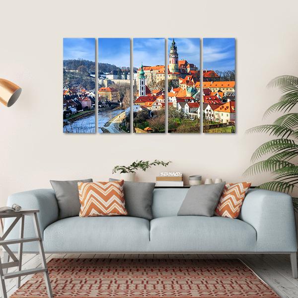 Cesky Krumlov Czech Republic Canvas Wall Art-5 Horizontal-Gallery Wrap-22" x 12"-Tiaracle