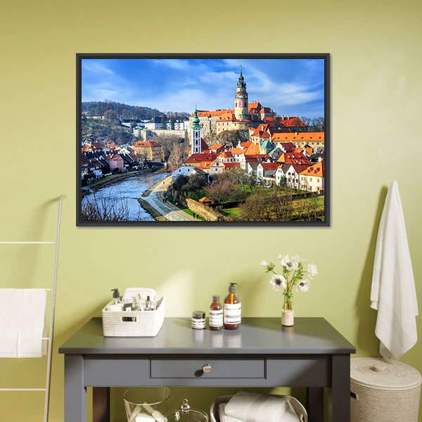 Cesky Krumlov Czech Republic Canvas Wall Art-3 Horizontal-Gallery Wrap-25" x 16"-Tiaracle