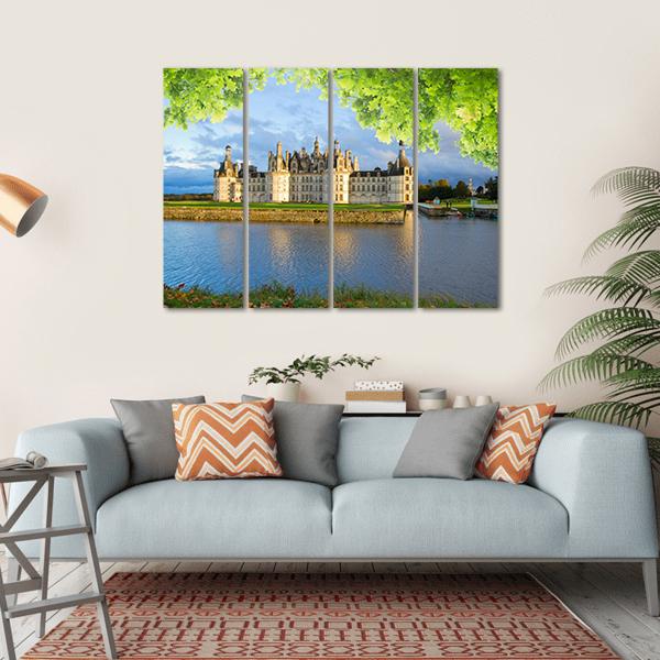 Chambord Castle France Canvas Wall Art-4 Horizontal-Gallery Wrap-34" x 24"-Tiaracle