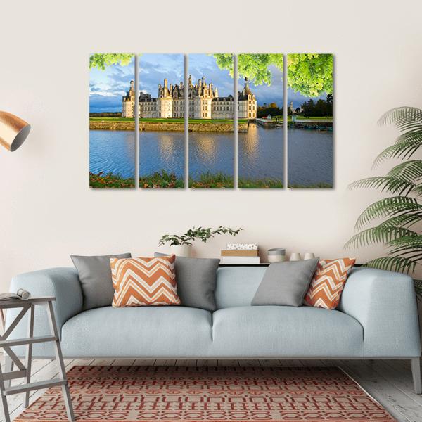 Chambord Castle France Canvas Wall Art-1 Piece-Gallery Wrap-36" x 24"-Tiaracle