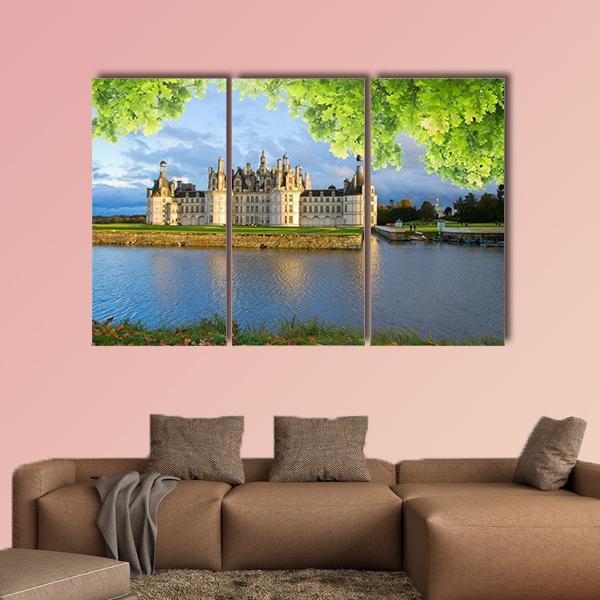 Chambord Castle France Canvas Wall Art-3 Horizontal-Gallery Wrap-37" x 24"-Tiaracle