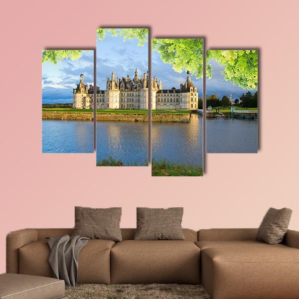 Chambord Castle France Canvas Wall Art-4 Pop-Gallery Wrap-50" x 32"-Tiaracle