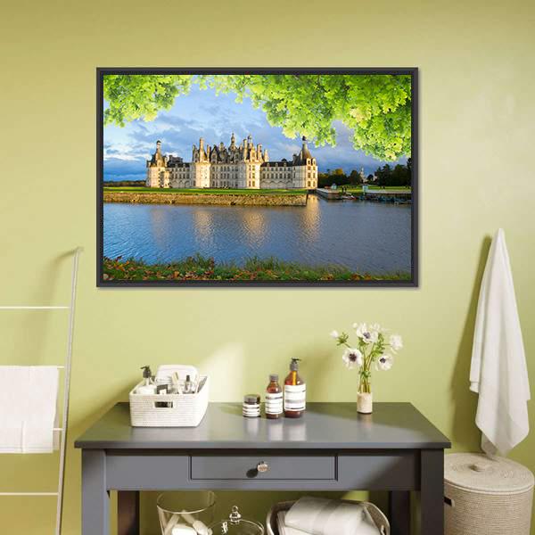 Chambord Castle France Canvas Wall Art-3 Horizontal-Gallery Wrap-25" x 16"-Tiaracle
