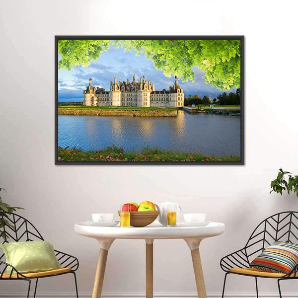 Chambord Castle France Canvas Wall Art-3 Horizontal-Gallery Wrap-25" x 16"-Tiaracle