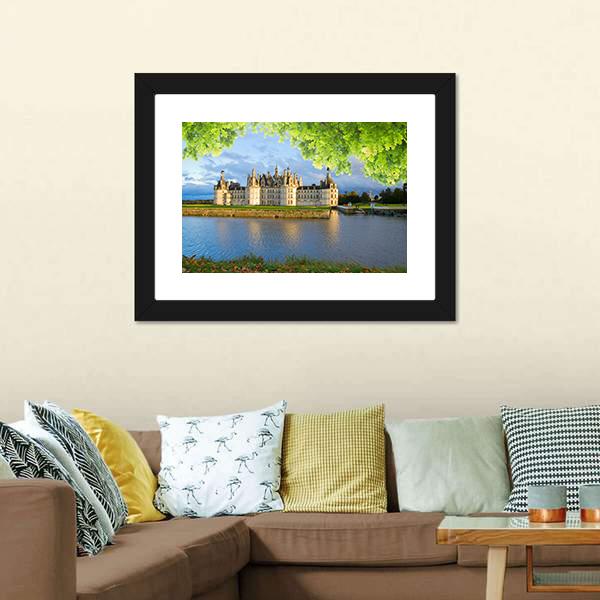 Chambord Castle France Canvas Wall Art-3 Horizontal-Gallery Wrap-25" x 16"-Tiaracle