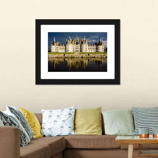Chambord Castle Canvas Wall Art-3 Horizontal-Gallery Wrap-25" x 16"-Tiaracle