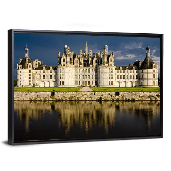 Chambord Castle Canvas Wall Art-3 Horizontal-Gallery Wrap-25" x 16"-Tiaracle