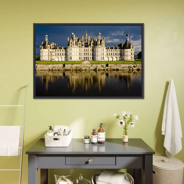 Chambord Castle Canvas Wall Art-3 Horizontal-Gallery Wrap-25" x 16"-Tiaracle