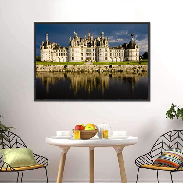 Chambord Castle Canvas Wall Art-3 Horizontal-Gallery Wrap-25" x 16"-Tiaracle