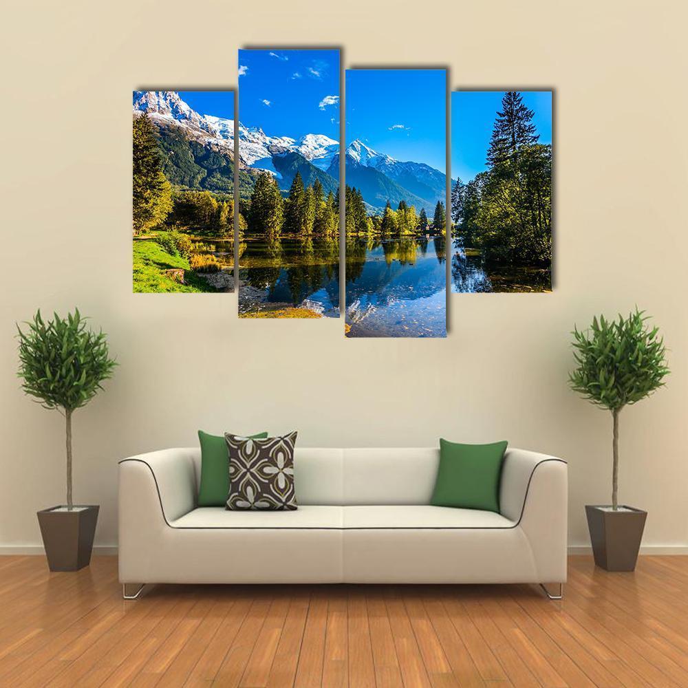 Chamonix City Park Canvas Wall Art-4 Pop-Gallery Wrap-50" x 32"-Tiaracle
