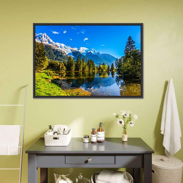 Chamonix City Park Canvas Wall Art-3 Horizontal-Gallery Wrap-25" x 16"-Tiaracle