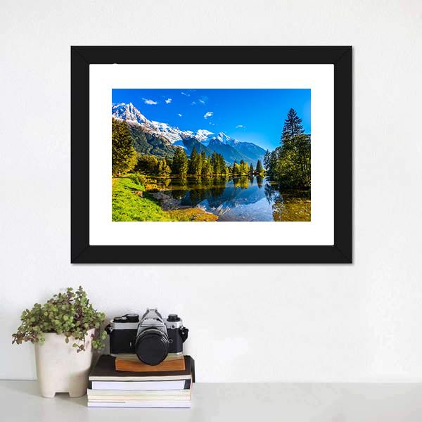 Chamonix City Park Canvas Wall Art-1 Piece-Framed Print-20" x 16"-Tiaracle