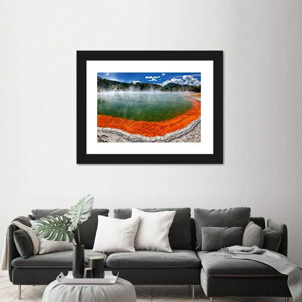 Champagne Pool New Zealand Canvas Wall Art-1 Piece-Framed Print-20" x 16"-Tiaracle